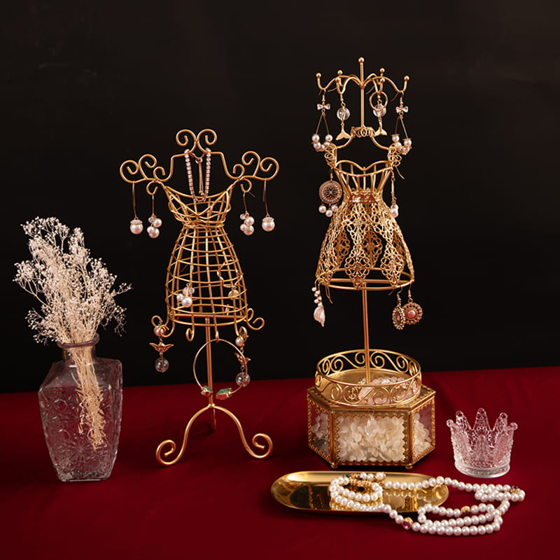 Domáca výzdoba v štýle Európa z tepaného železa Model Stojan na šperky Stojan na vystavenie šperkov Kreatívne rekvizity Nábytok