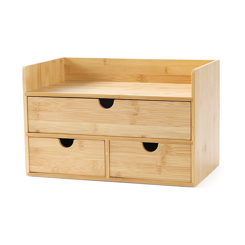 Domáca vzdelávacia multifunkčná stolová úložná skrinka na písacie potreby s tromi zásuvkami Domáca vzdelávacia multifunkčná stolová úložná skrinka na písacie potreby s tromi zásuvkami